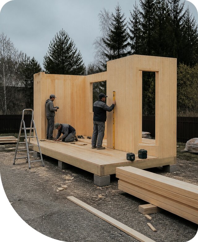 Скандинавский хозблок в Славгороде под ключ с установкой